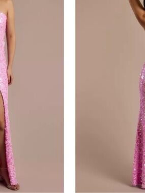 Pink Sequin Sheath Dress